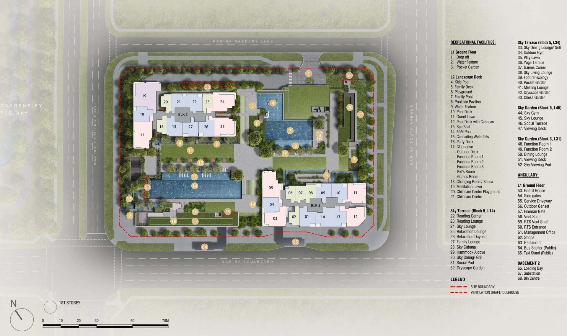 One Marina Gardens siteplan